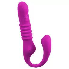 Лиловый вибратор 3 Function Vibrator с функцией фрикций и постукиванием лиловый 