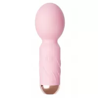 Нежно-розовый мини-wand вибратор для стимуляции эрогенных зон нежно-розовый 