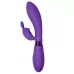 Фиолетовый вибратор Yonce с клиторальным зайчиком - 20,5 см фиолетовый 