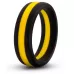 Черно-желтое силиконовое эрекционное кольцо Silicone Go Pro Cock Ring черный с желтым 
