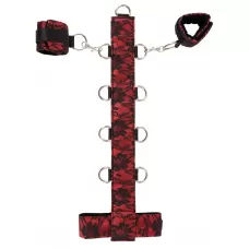 Ошейник с бондажным дополнением Steg   Handfessel-Set красный с черным 