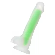 Прозрачно-зеленый фаллоимитатор, светящийся в темноте, Wade Glow - 20 см зеленый 
