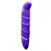 Фиолетовый перезаряжаемый вибратор с ребрышками PROVIBE - 14 см фиолетовый 