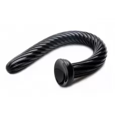 Большой анальный стимулятор-змея Hosed 19 Inch Spiral Anal Snake - 50,8 см черный 
