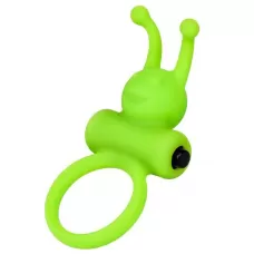 Зеленое эрекционное виброкольцо на пенис Cock Ring зеленый 