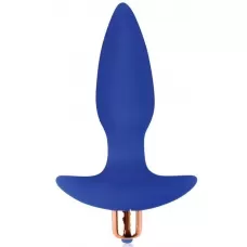 Синяя коническая анальная пробка Sweet Toys - 10,5 см синий 