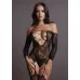 Стильный боди-комбинезон Criss Cross Neck Bodystocking черный S-M-L