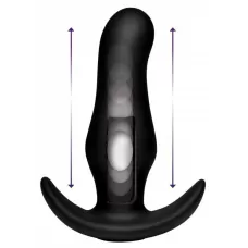 Черная анальная вибропробка Kinetic Thumping 7X Prostate Anal Plug - 13,3 см черный 