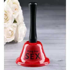Настольный колокольчик RING FOR SEX красный с черным 