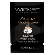 Лубрикант со вкусом кофе мокко Wicked Aqua Mocha Java - 3 мл  