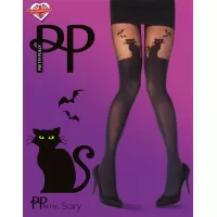 Колготки с имитацией чулок Halloween Cat Tights черный S-M-L