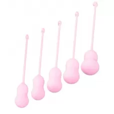 Набор из 5 розовых вагинальных шариков Tulips розовый 