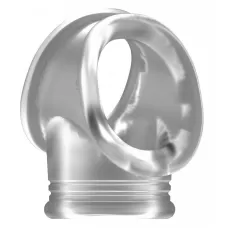 Прозрачное эрекционное кольцо для пениса и мошонки No.48 Cockring with Ball Strap прозрачный 