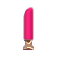 Розовый перезаряжаемый мини-вибратор - 12 см розовый 
