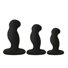 Набор из 3 черных вибровтулок Nexus G-Play+ Trio черный 