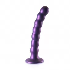 Фиолетовый фаллоимитатор Beaded G-Spot - 17 см фиолетовый 