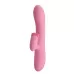 Розовый вибратор-кролик Chris с клиторальной щеточкой - 20,5 см розовый 