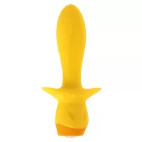 Желтая анальная вибропробка Mellow Yellow - 13,5 см желтый 