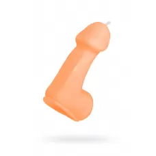 Оранжевая свеча в форме пениса - 47 гр оранжевый 