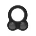 Черное эрекционное кольцо с утяжелителями Cockring Dual Weight черный 