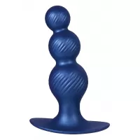 Синяя анальная елочка 5 Inch Silicone Anal Plug - 14 см синий 