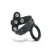 Черное эрекционное кольцо с подхватом мошонки на кнопках VS6 черный 