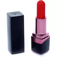 Черный мини-вибратор в форме помады черный 