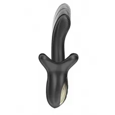 Черный вибратор с эффектом фрикций и посасывания - 23 см Черный вибратор с эффектом фрикций и посасывания - 23 см