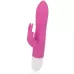 Розовый вибромассажер с клиторальным стимулятором ROLLER TIP WITH ROLLER BALL MOVEMENT - 14 см розовый 
