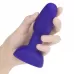 Фиолетовая анальная пробка с римминг-эффектом RIMMING PETITE - 12,4 см фиолетовый 