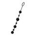 Черная анальная цепочка A-toys с шариками - 35,9 см черный 