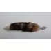Серебристая анальная пробка с хвостом  Королевская лиса коричневый 