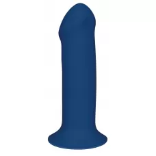 Синий фаллоимитатор двойной плотности Hitsens 1 - 17,7 см синий 