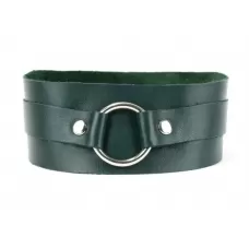 Изумрудный широкий ошейник с кольцом Collar Emerald изумрудный 