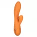 Оранжевый вибромассажер-кролик Newport Beach Babe с пульсирующим воздействием - 21,5 см оранжевый 