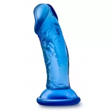 Синий анальный фаллоимитатор Sweet N Small 4 Inch Dildo with Suction Cup - 11,4 см синий 