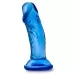 Синий анальный фаллоимитатор Sweet N Small 4 Inch Dildo with Suction Cup - 11,4 см синий 