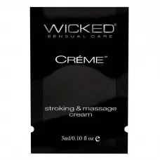Крем для массажа и мастурбации Wicked Stroking and Massage Creme - 3 мл  