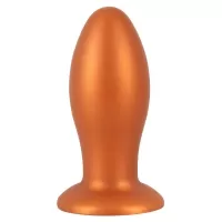 Оранжевая анальная пробка с присоской - 16 см оранжевый 