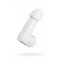 Белая свеча в форме пениса - 47 гр белый 