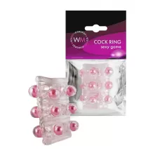 Прозрачная сквозная насадка на пенис с цветными шариками прозрачный Прозрачная сквозная насадка на пенис с цветными шариками прозрачный