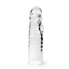 Прозрачная закрытая насадка на член - 15 см прозрачный 