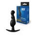 Черная фигурная анальная втулка - 8,5 см черный 