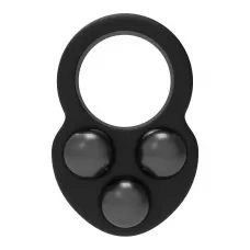 Черное эрекционное кольцо с утяжелителями черный 