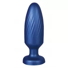 Синяя анальная пробка 4 Inch Silicone Anal Plug - 12 см синий 