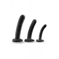 Набор из 3 стимуляторов со спиралевидным рельефом Twist Kit черный 