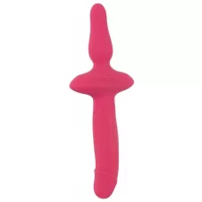 Розовый двусторонний вибратор 2in1 Vibrator   Butt Plug розовый 