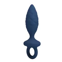 Синяя анальная пробка с кольцом Butt Plug with Loop S - 11,5 см синий 