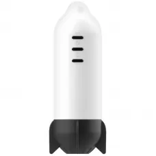 Мастурбатор для мужчин с 7 режимами вибрации и сжатия белый с черным 