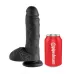 Чёрный фаллоимитатор 8  Cock with Balls - 21,3 см черный 